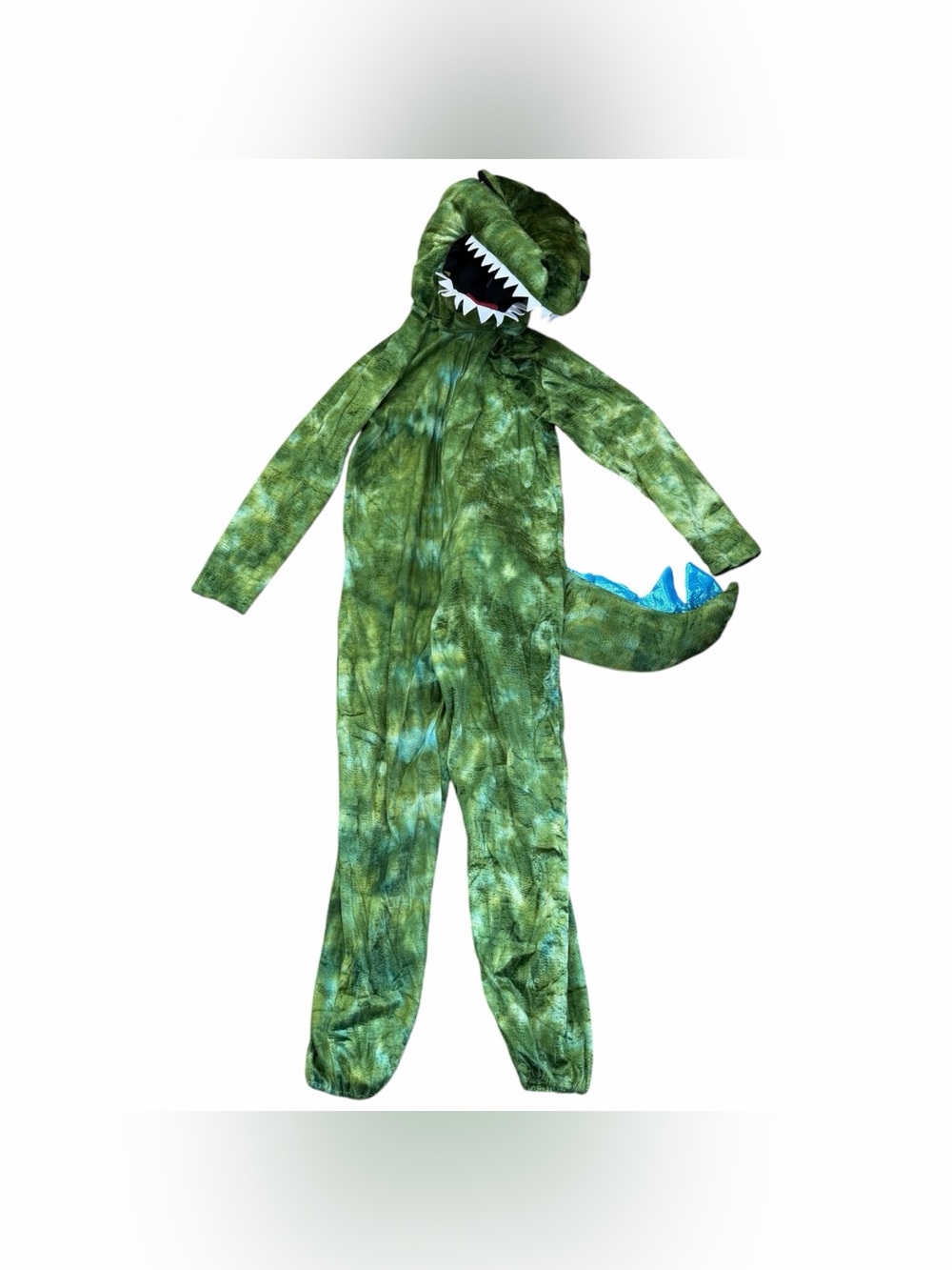 Pottery Barn Kids Green T Rex Dinosaur Costume Light-Up Spikes Size Adult L/XL